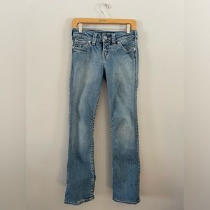 Silver Jean Suki Flap 26 waist 30 length after European hem